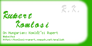 rupert komlosi business card